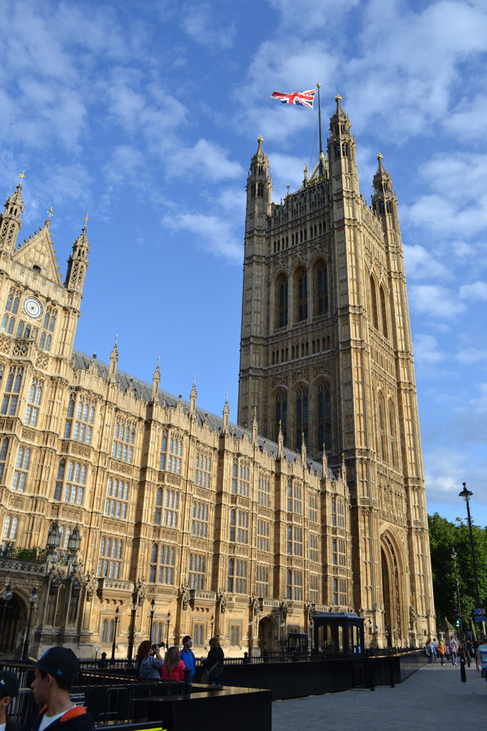 Foto: Barbora Zelenková Westminsterský palác byl terčem útoku již roku 1605. Foto: Barbora Zelenková, Londýn, 2013.