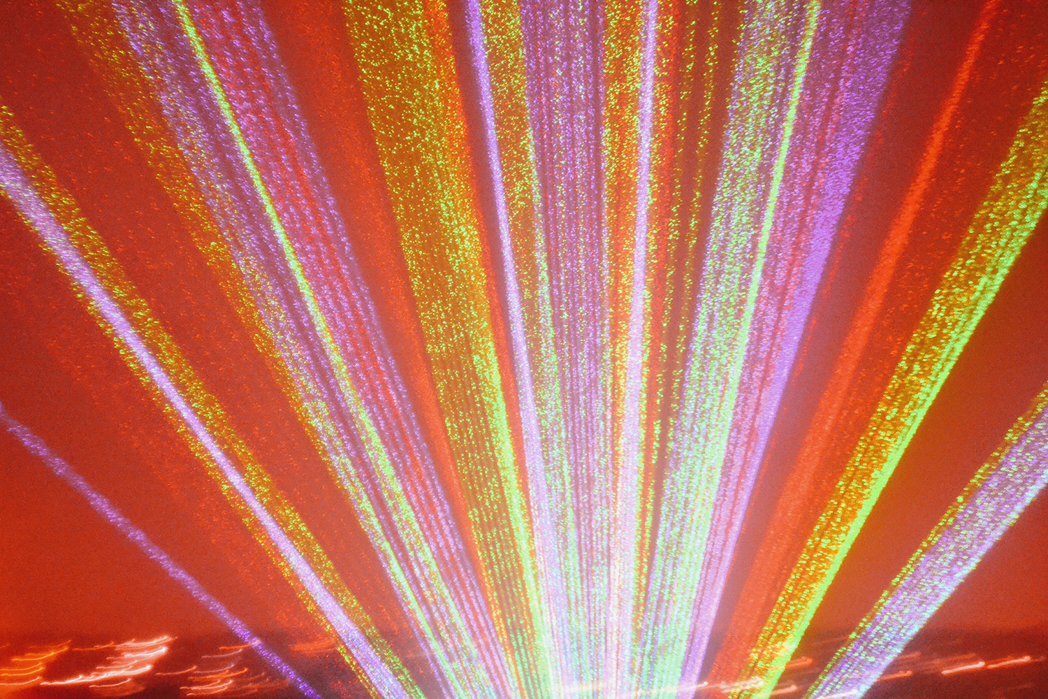 Foto: Barbora Zelenková Bonfire night doprovází i světelné a laserové show. Foto: Barbora Zelenková, Alexandra Palace (Londýn), 2015.