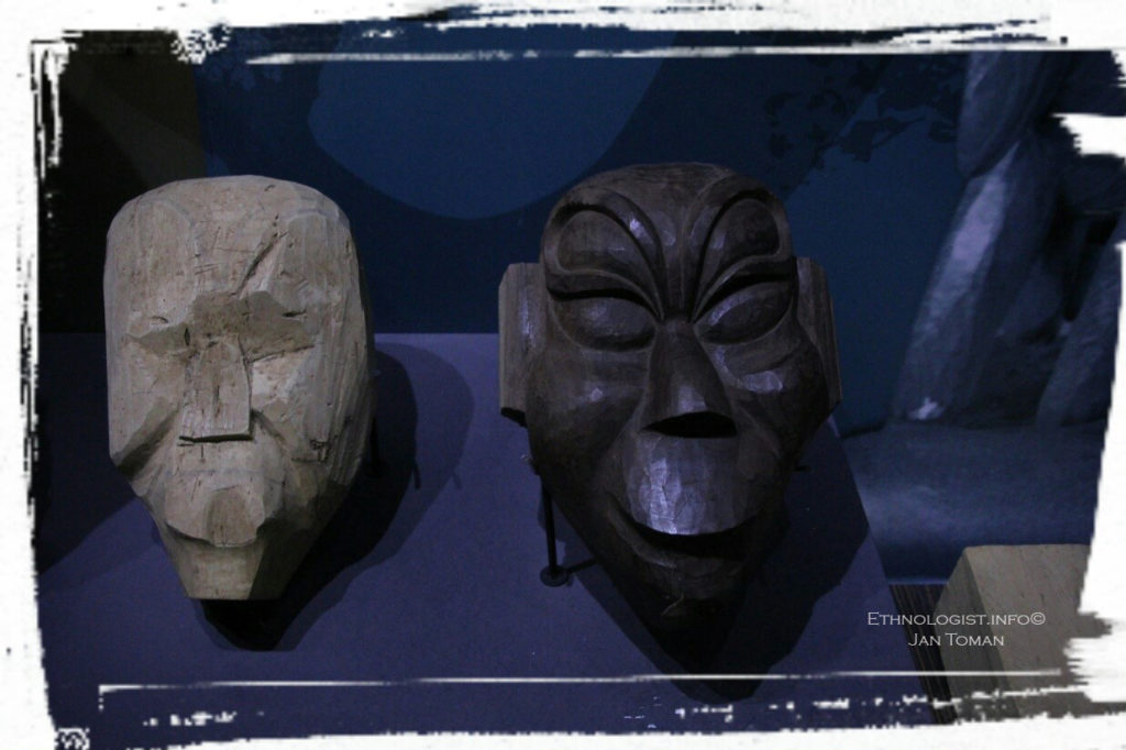 Examples of traditional wood carving of Orang Asli masks. Photo: Jan Toman